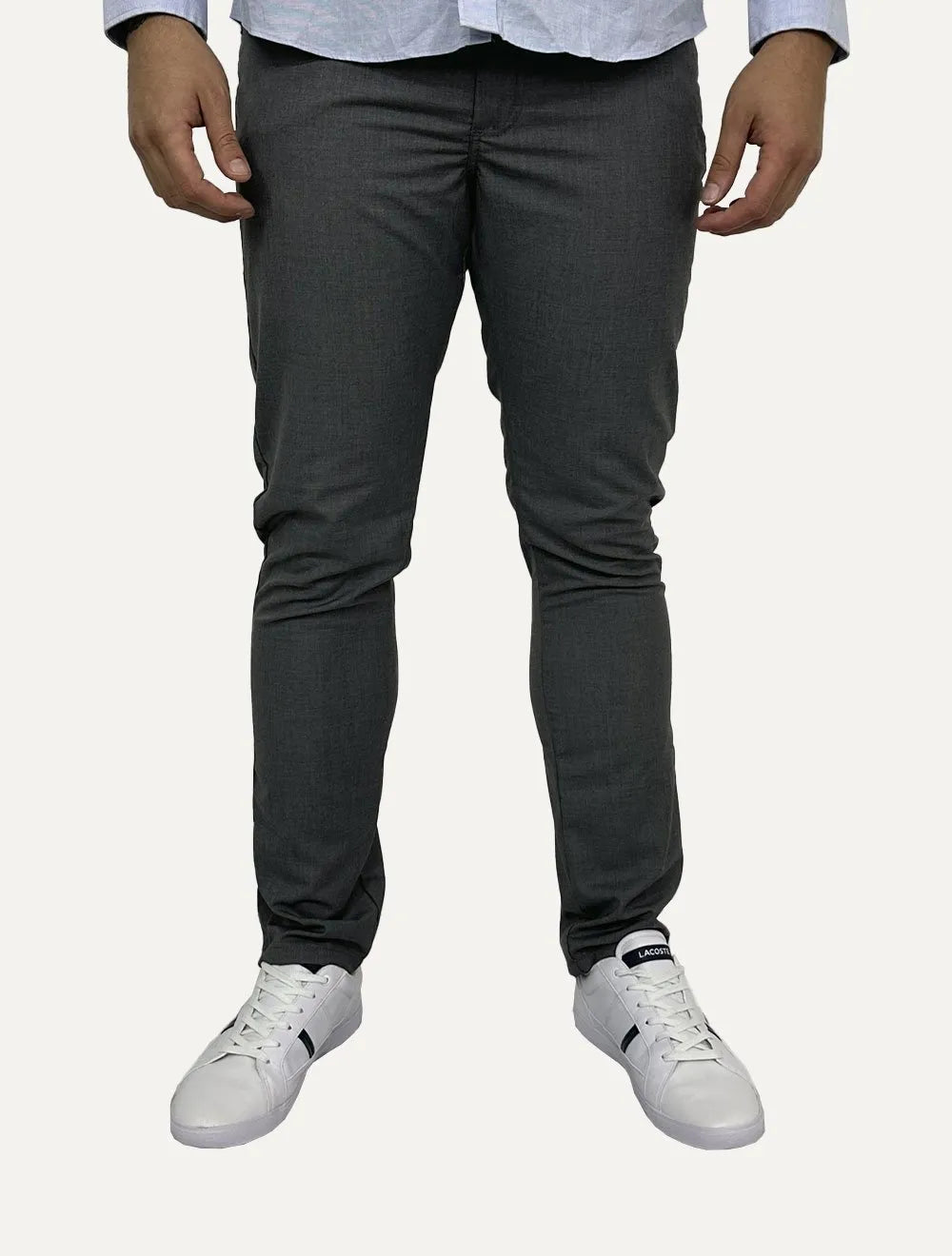 Calça Dudalina Masculina Alfaiataria Slim Viscose Grafite
