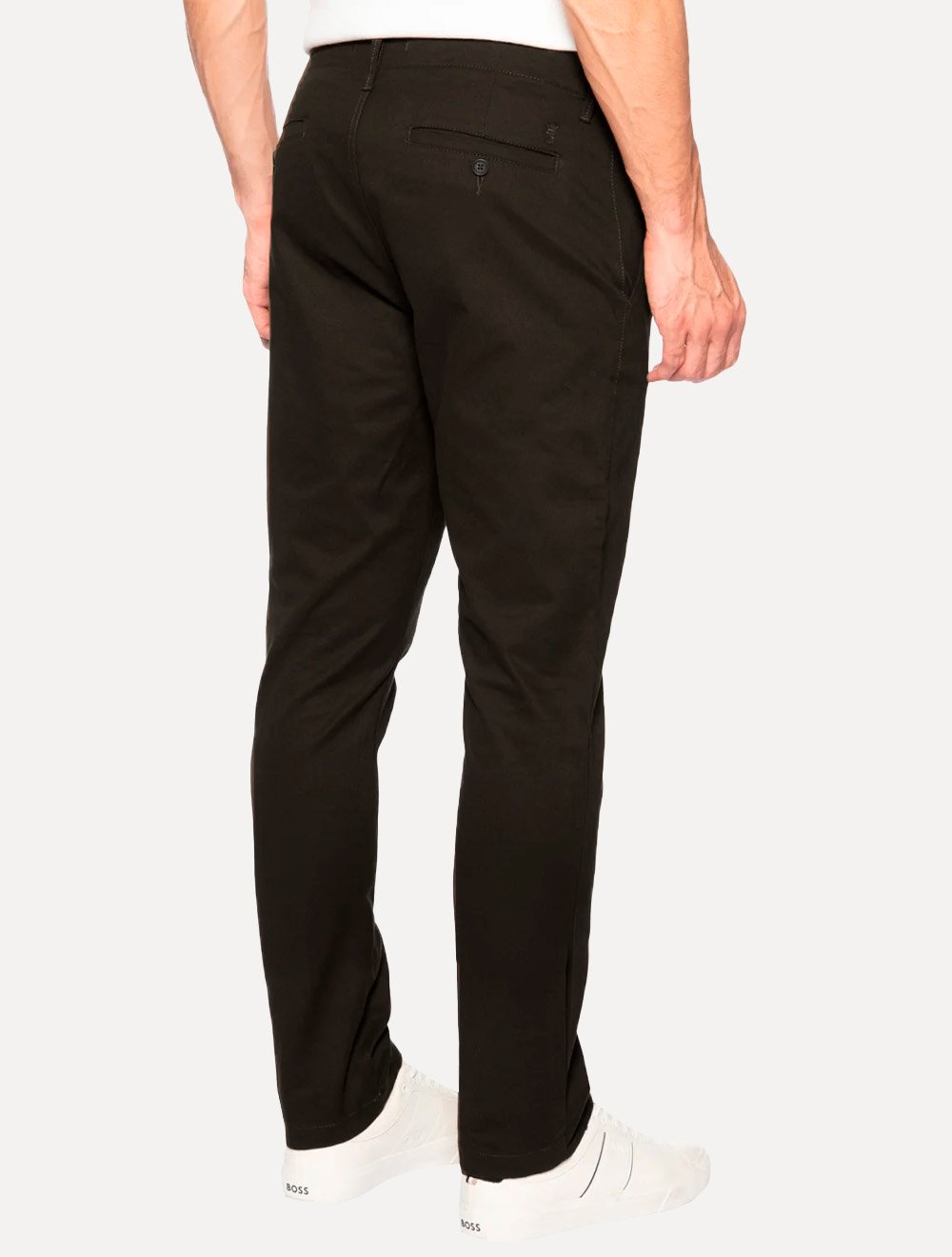 Calça Sergio K Masculina Chino Sarja Elastano Marrom