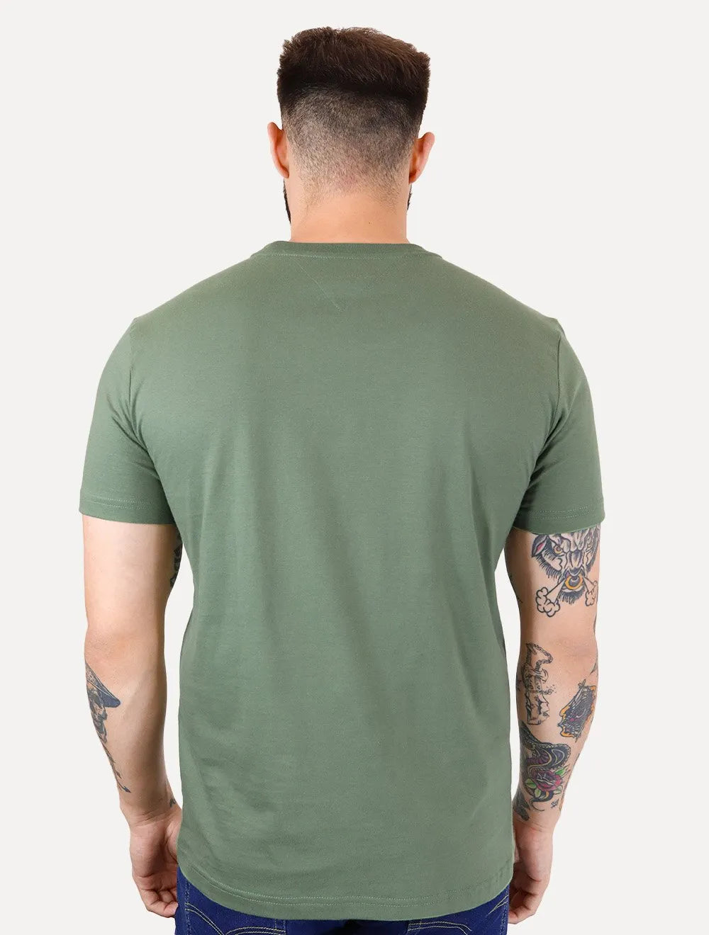 Camiseta Tommy Hilfiger Masculina Inverse Climate Tee Logo Verde