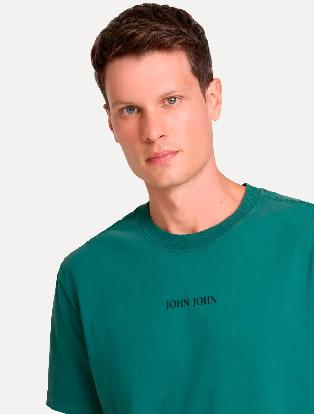 Camiseta John John Masculina Regular Clean Verde Escuro