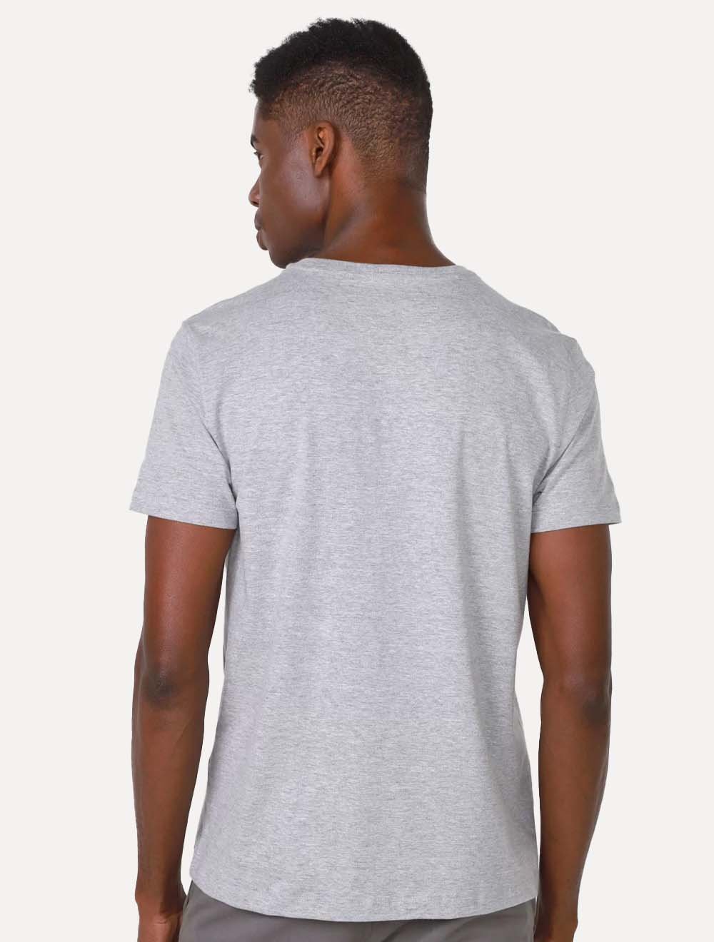 Camiseta Aramis Masculina Basic Lisa Cinza Mescla