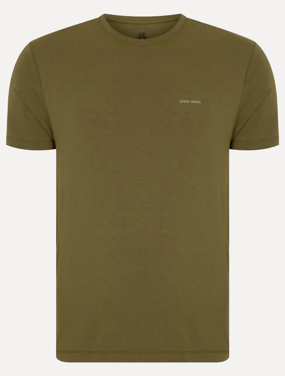 Camiseta John John Masculina Slim Fit Viscose Rubber Verde Militar
