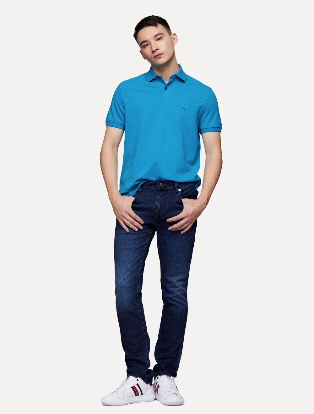 Polo Tommy Hilfiger Regular Piquet 1985 Surf Azul Bondi