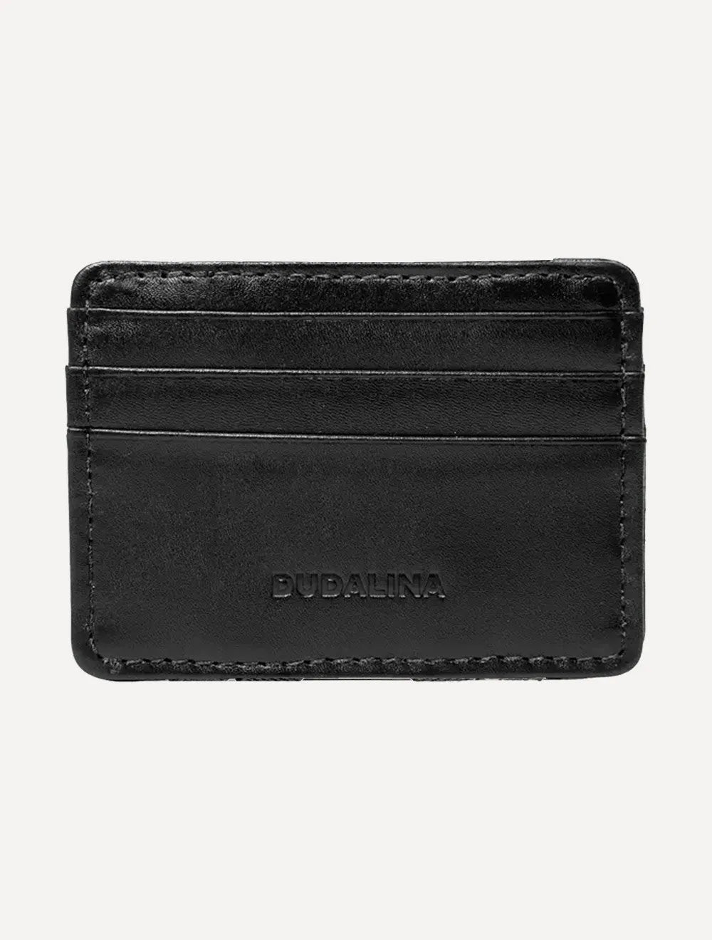Carteira Dudalina Masculina Mágica de Couro Preta