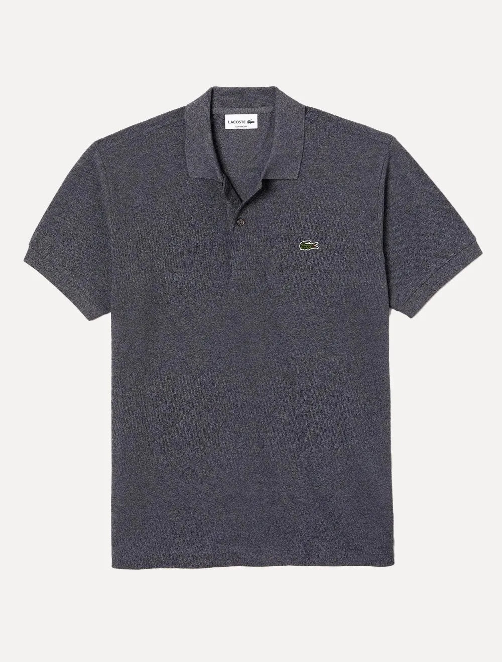 Polo Lacoste Masculina Classic Fit Mescla Chumbo