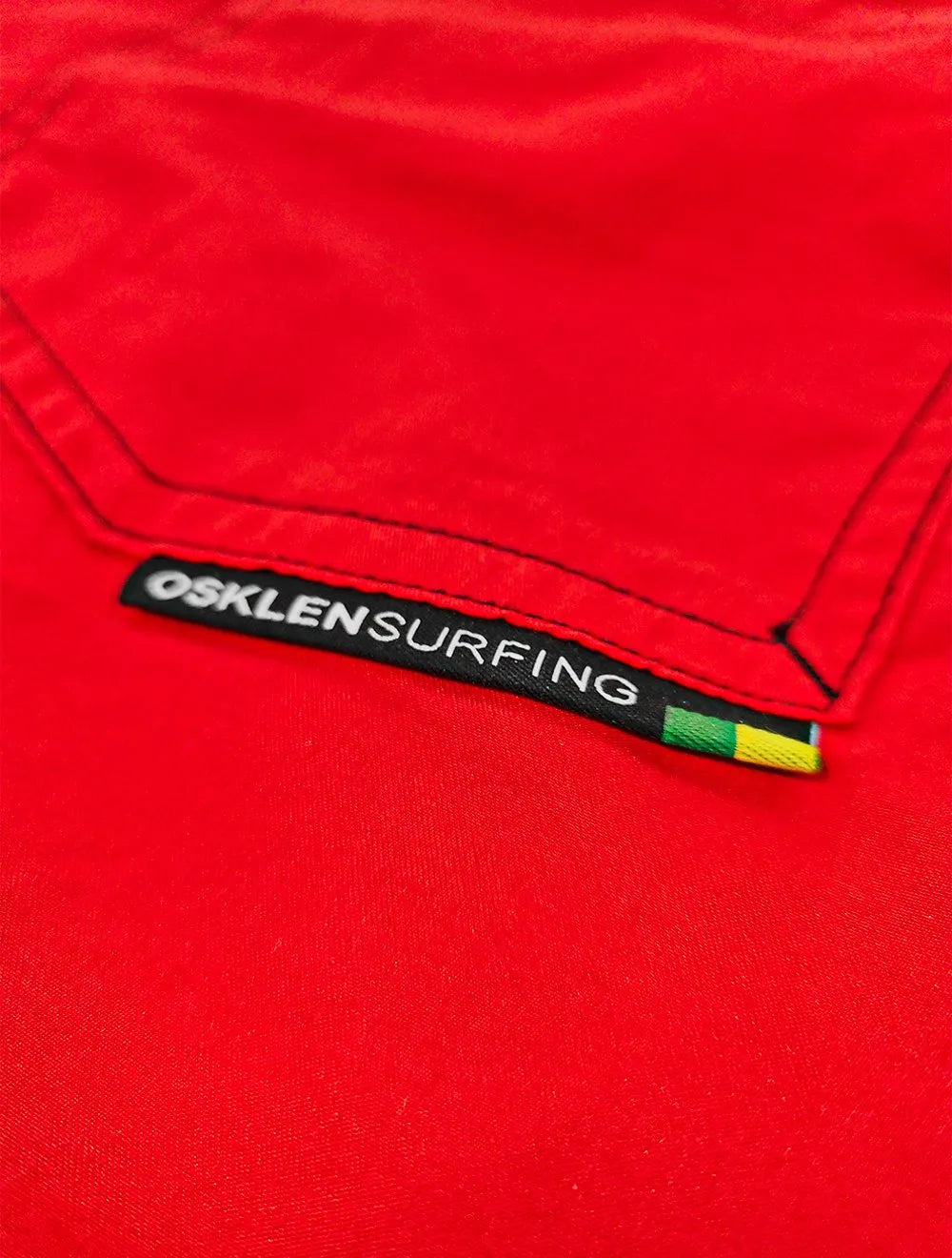 Bermuda Osklen Masculina D'Água Surf Urban Logo Vermelha