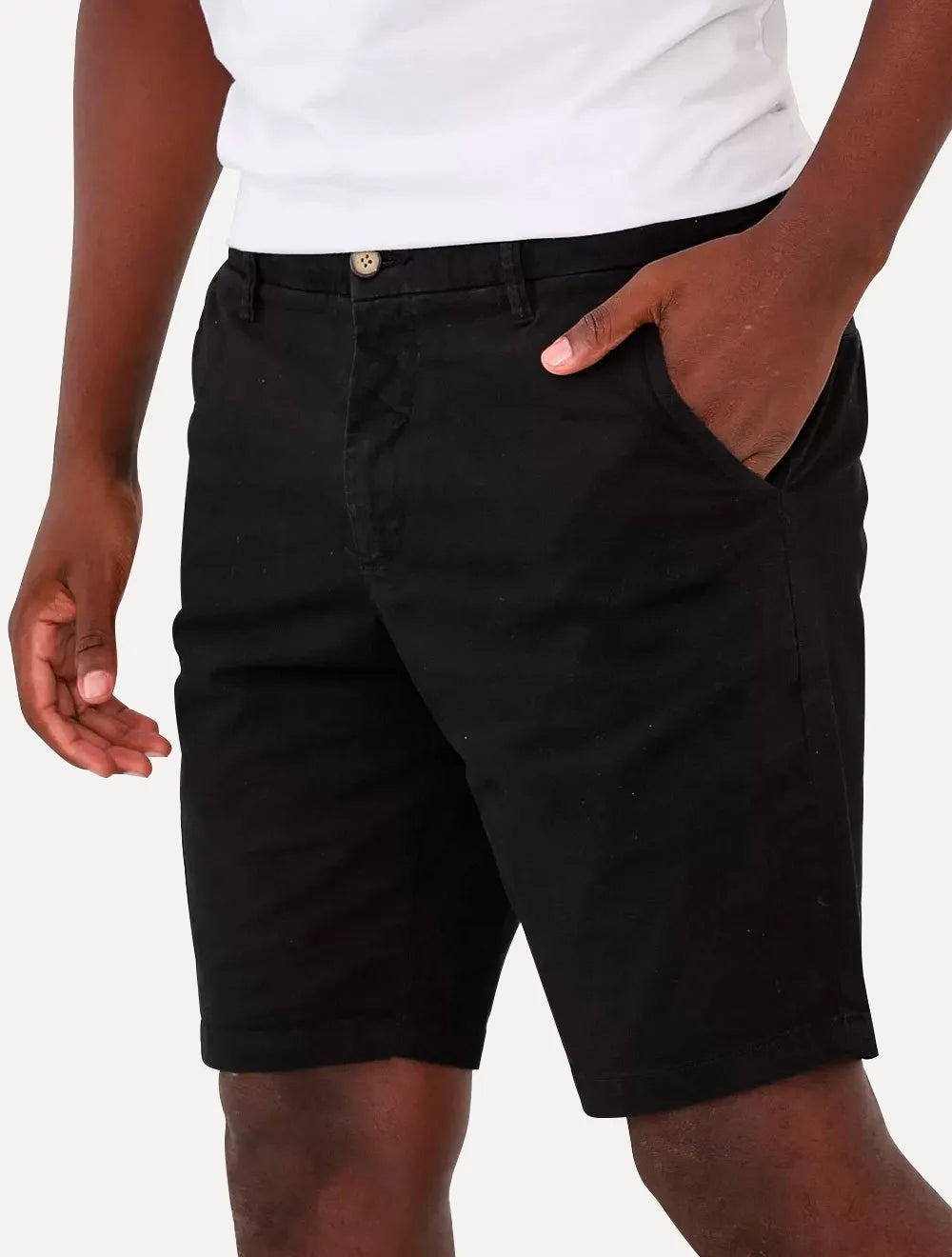 Bermuda Reserva Masculina de Sarja Casual Iron Preta