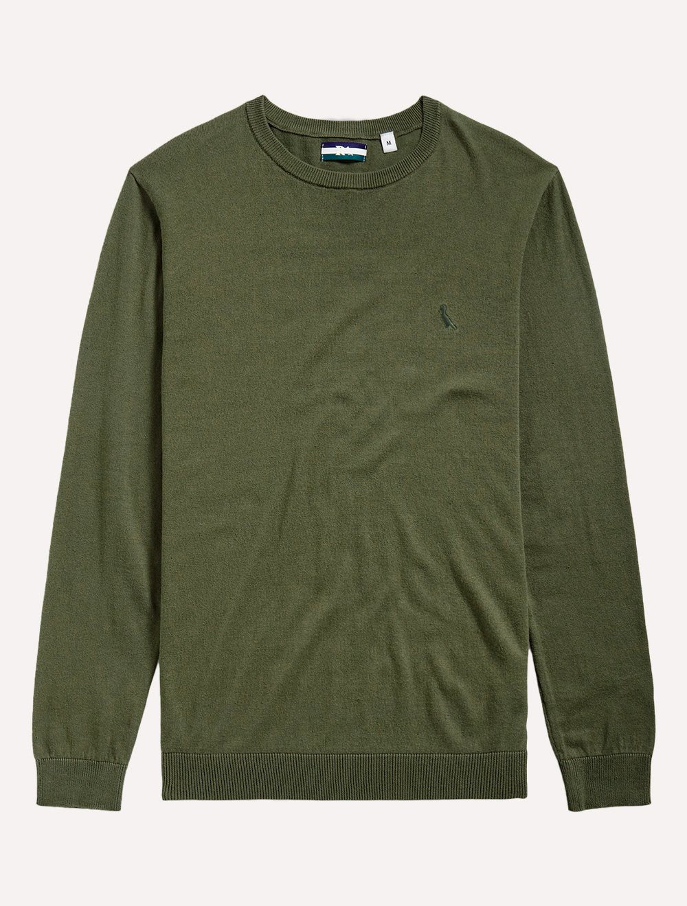 Suéter Reserva Masculino Tricot Basico Gola Careca Verde Militar