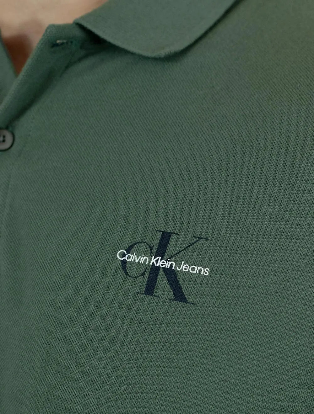Polo Calvin Klein Jeans Masculina Piquet Regular Fit Re Issue Verde Médio