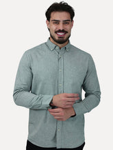 Camisa Aramis Masculina Slim Oxford Planalto Verde Claro