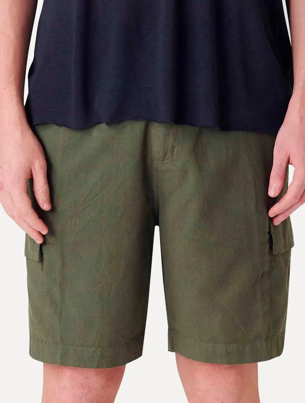 Bermuda Osklen Masculina Cargo Cotton Linen New Verde Militar