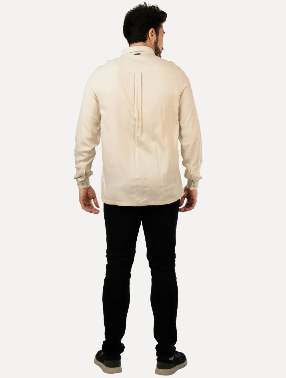 Camisa Colcci Masculina Relax Logo Areia