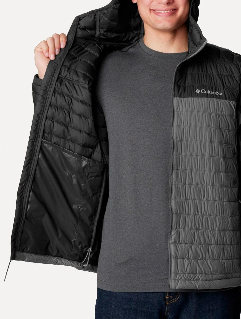 Jaqueta Columbia Masculina Silver Falls Hooded Grafite