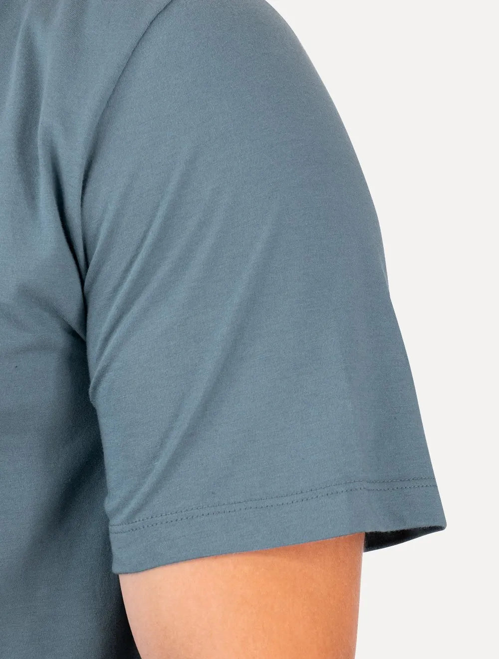 Camiseta Individual Masculina Comfort Logo Azul Médio