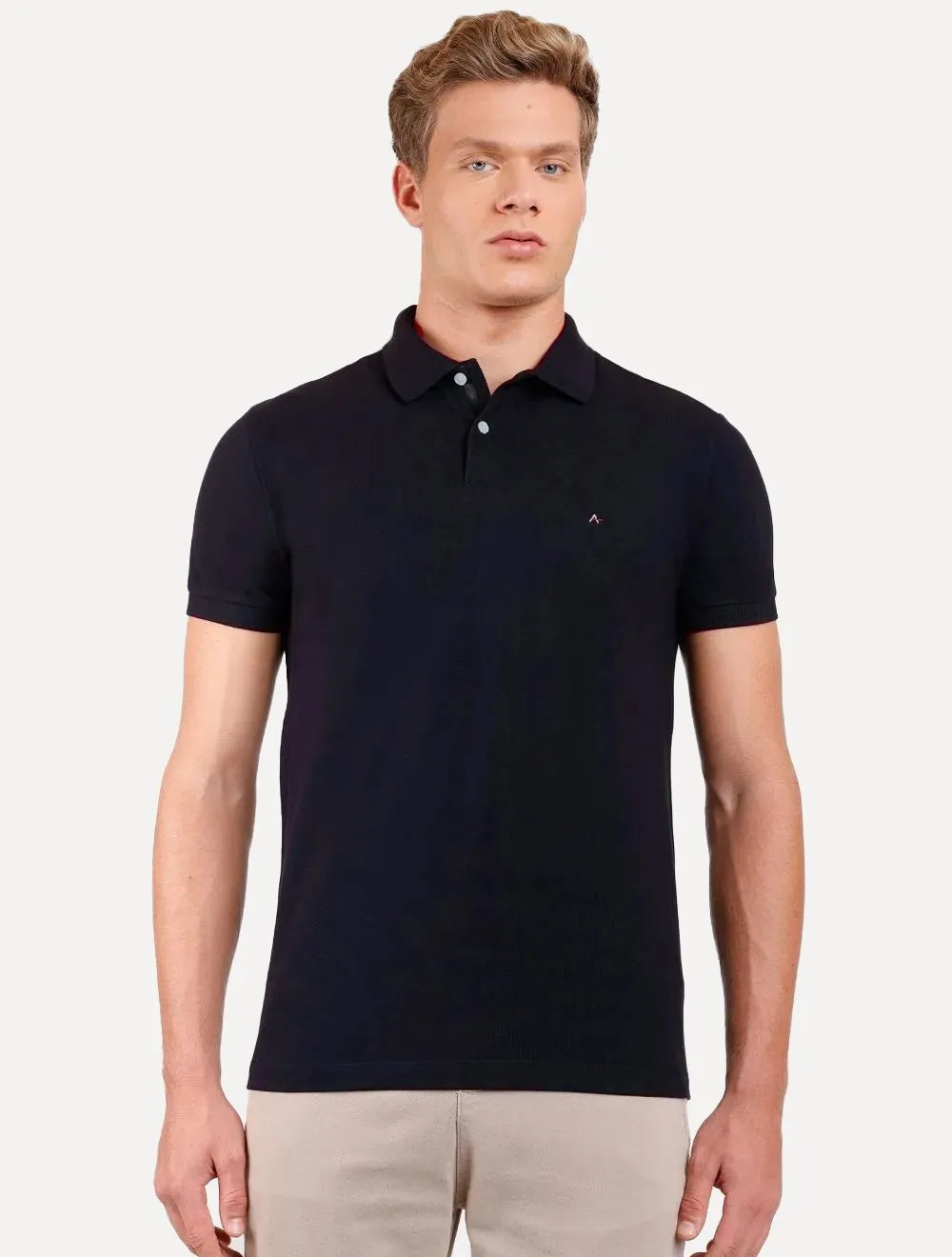 Camisa Polo Aramis Masculina Piquet Inner Detail Azul Marinho