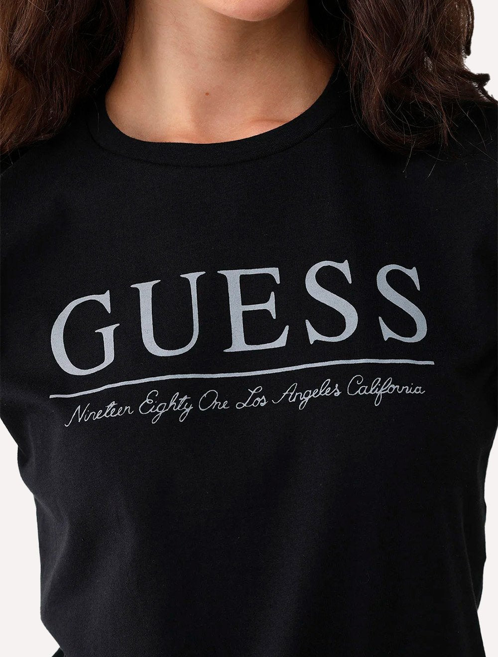 Camiseta Guess Feminina 1981 Los Angeles Preta