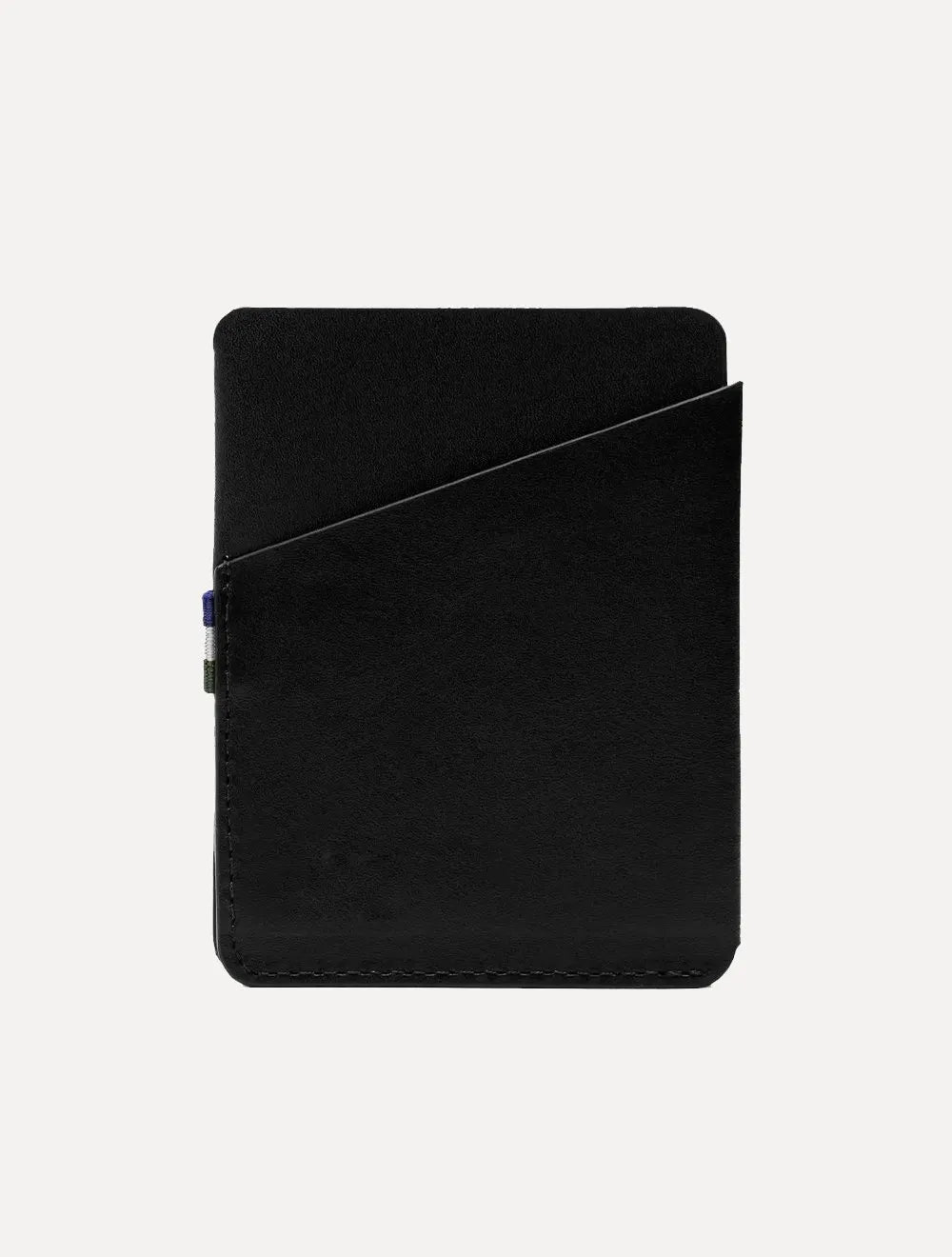 Carteira Reserva Masculina Porta-Cartão Couro Transpasse Bandeira Preta