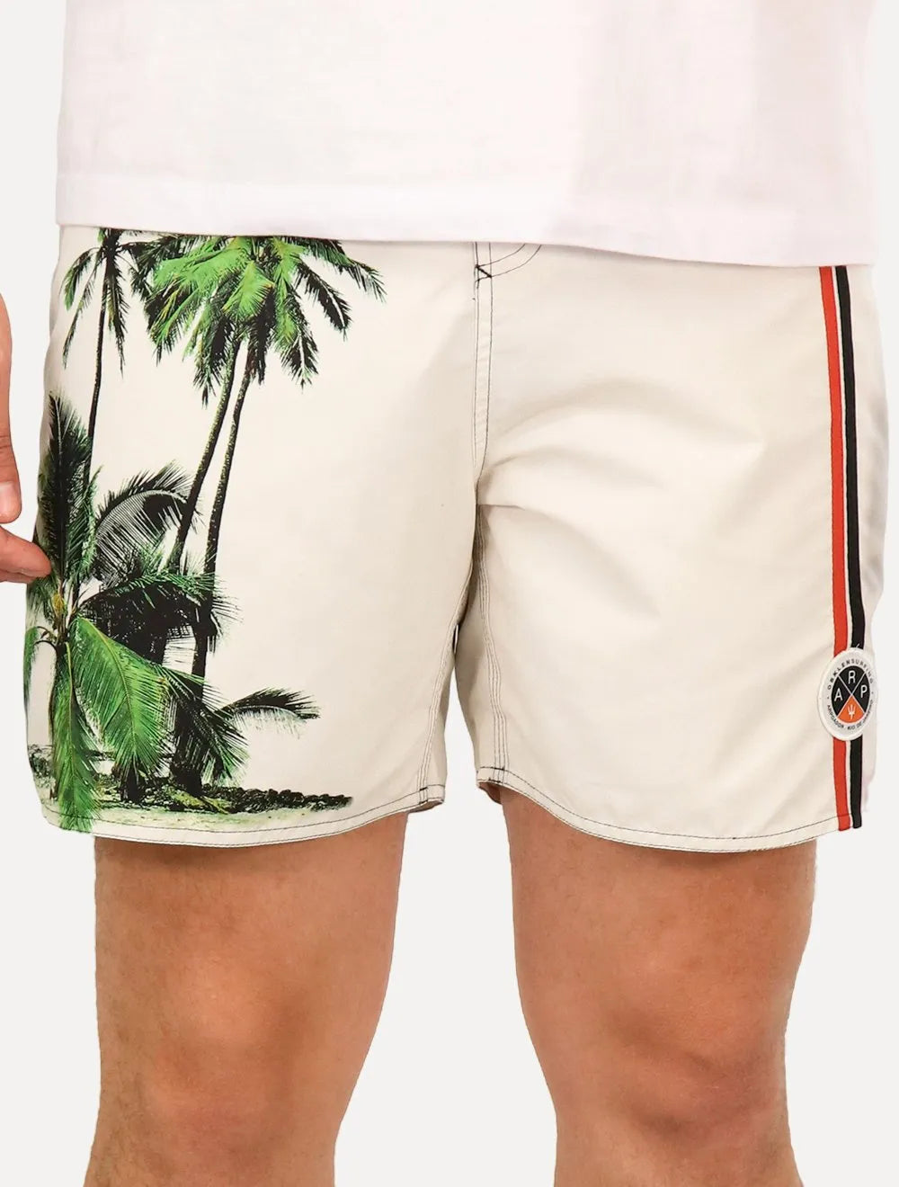 Bermuda Osklen Masculina D'Água Surf Coqueiros Off-White