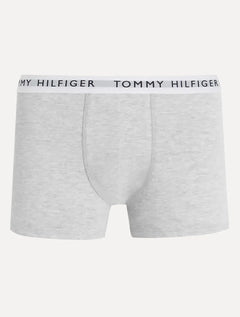 Cueca Tommy Hilfiger Cotton Boxer Trunk Preta/ Branca/ Cinza Pack 5UN