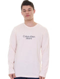 Camiseta Calvin Klein Jeans Masculina Manga Longa Sustainable Off-White