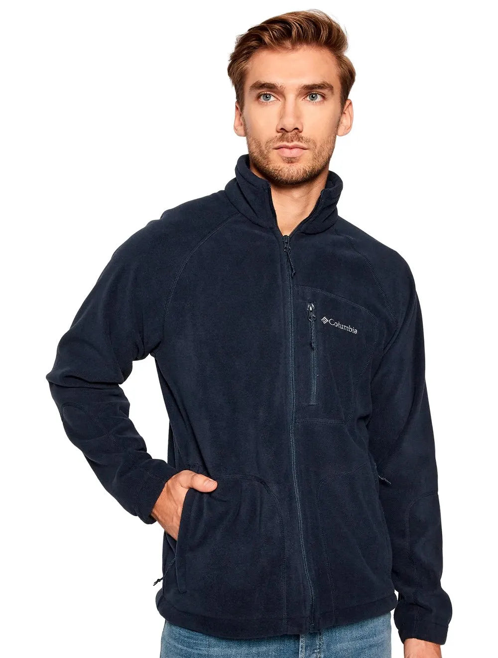 Jaqueta Columbia Masculina Fleece Fast Trek II Full Zip Azul Hawai