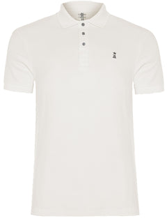 Polo Sergio K Masculina Piquet Gorgurão Dark Logo Off-White