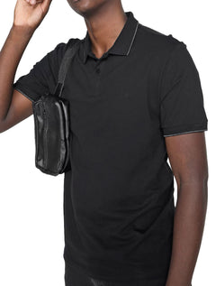 Polo Forum Masculina Muscle Piquet One Line Collar Preta