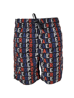 Short Aeropostale Masculino Swimwear Vertical Colors Logo Preto