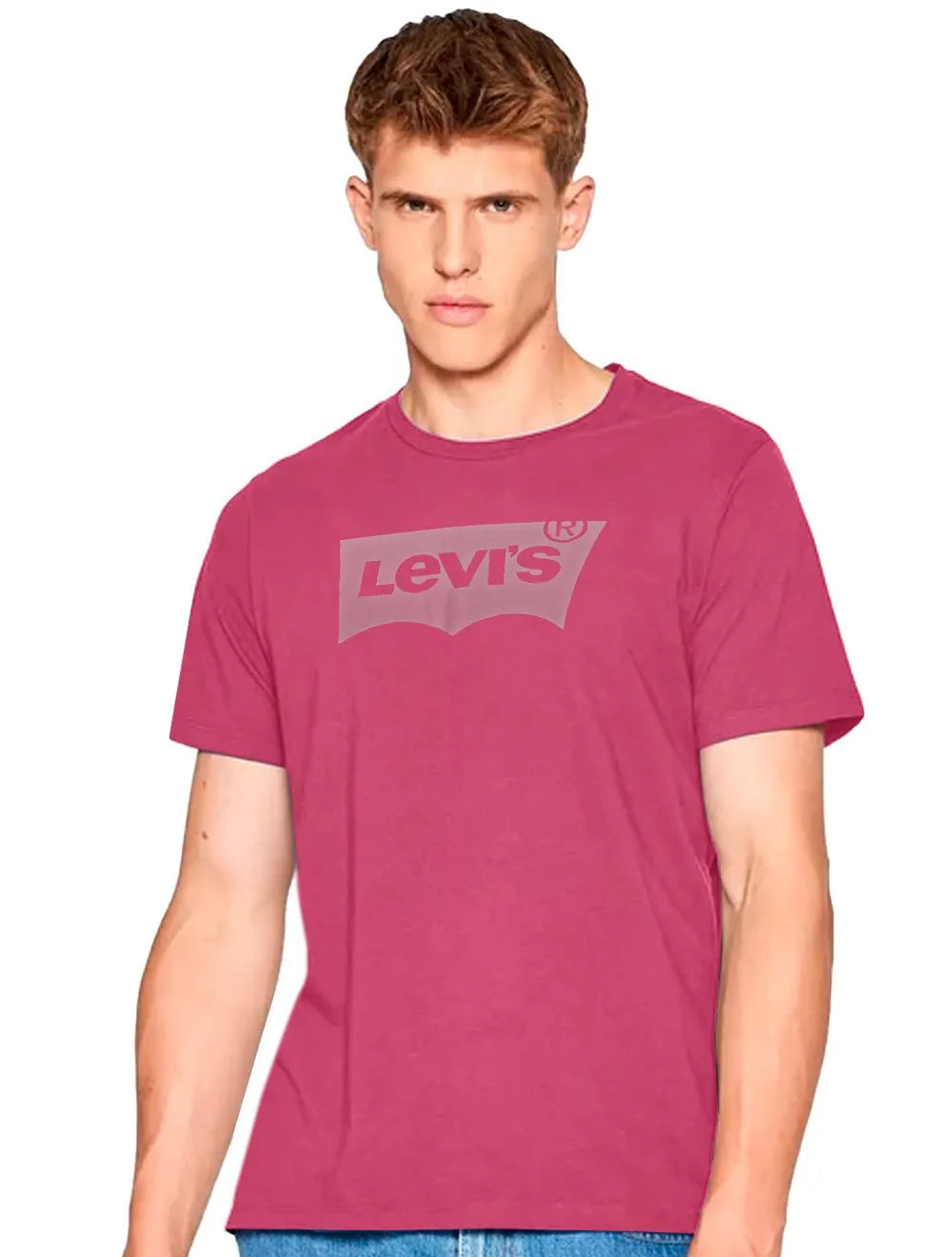 Camiseta Levis Masculina Logo Batwing Classic Bordô