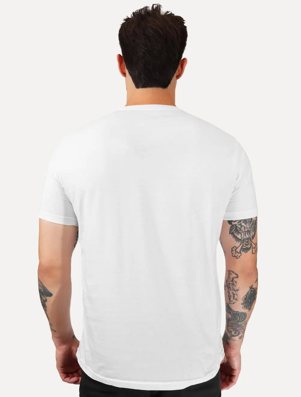 Camiseta King & Joe Masculina Pima Touch Logo Peito Branca