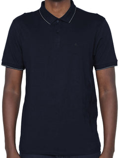 Polo Forum Masculina Muscle Piquet One Line Collar Azul Marinho