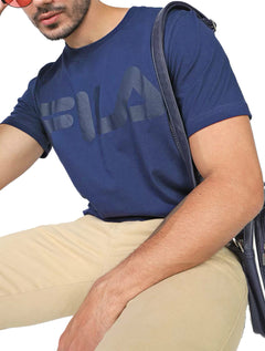 Camiseta Fila Masculina Letter Premium Azul Marinho