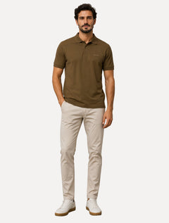 Polo Individual Masculina Comfort Pima Soft Touch Marrom