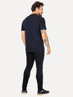 Camiseta Tommy Jeans Masculina Regular Spray Pop Logo Azul Marinho