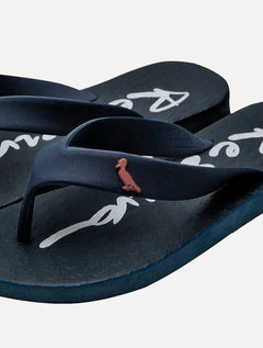 Chinelo Reserva Masculino Tira Azul Mar Script Azul Marinho