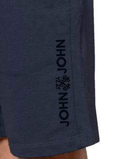 Bermuda John John Masculina Moletom New Basic Print Azul Médio