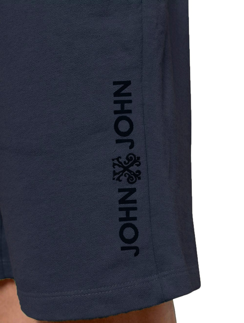 Bermuda John John Masculina Moletom New Basic Print Azul Médio