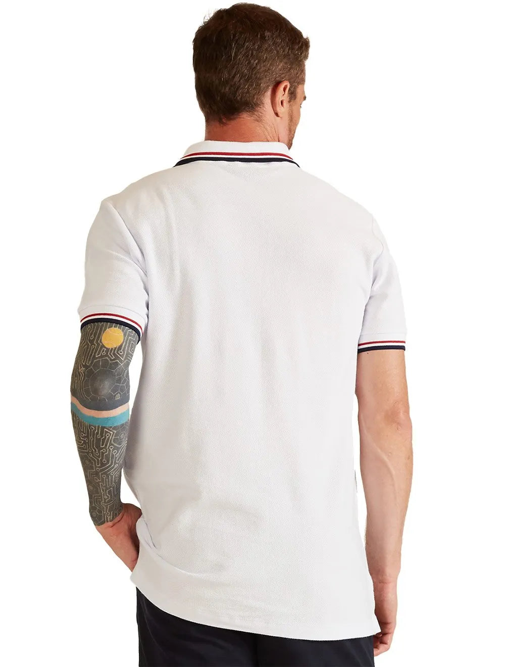 Polo Nautica Masculina Piquet Friezes Icon Branca