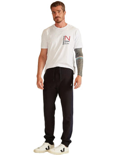 Camiseta Nautica Masculina Custom Logo Silk Branca