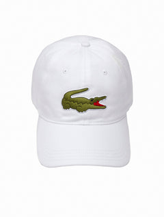 Boné Lacoste Casual Contrast Strep Big Logo Branco