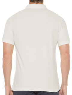 Polo Sergio K Masculina Piquet Gorgurão Dark Logo Off-White