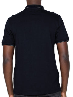 Polo Forum Masculina Muscle Piquet One Line Collar Azul Marinho