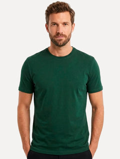 Camiseta Individual Masculina Comfort Pima Soft Touch Logo Verde
