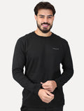 Camiseta Tommy Jeans Masculina Slim Manga Longa Linear Chest Preto