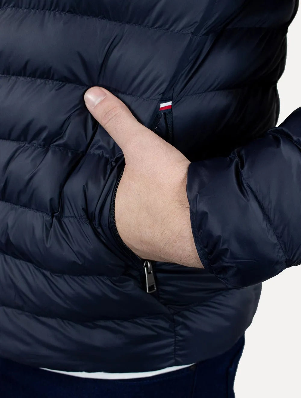 Jaqueta Tommy Hilfiger Core Packable Recycled Azul Marinho