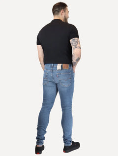 Calça Levis Jeans Masculina 510 Skinny Stoned Azul Médio