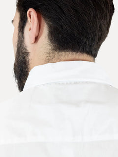Camisa Calvin Klein Jeans Masculina Manga Curta Básica Logo Peito Branca