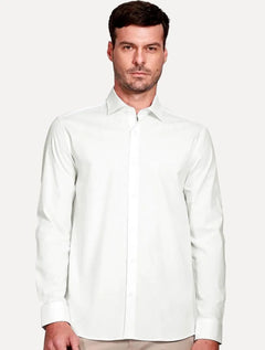 Camisa Aramis Masculina Slim Tricoline Liso Stretch Branca