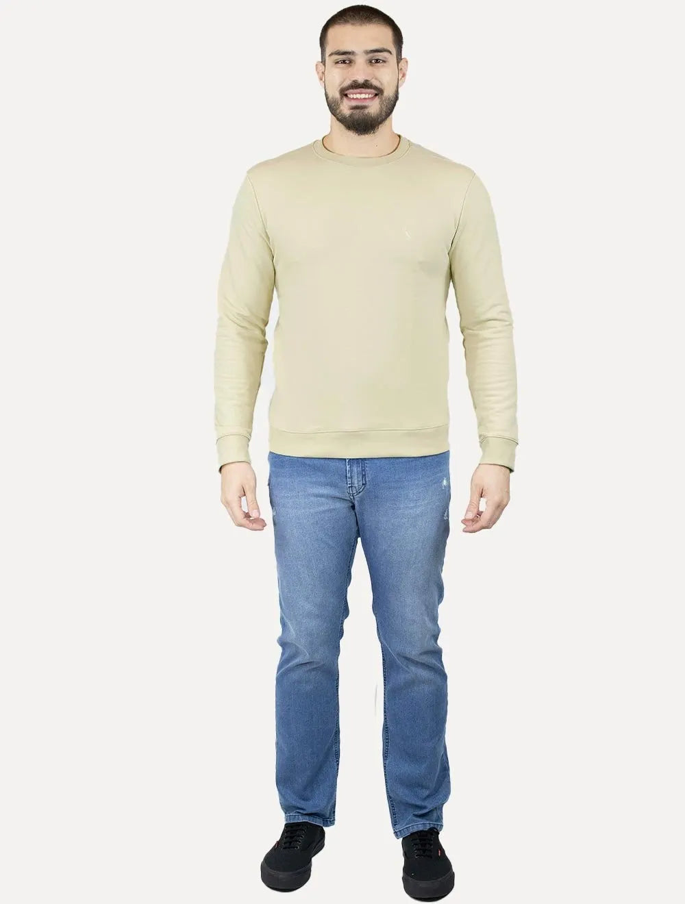 Suéter Reserva Masculino Tricot Basico Areia