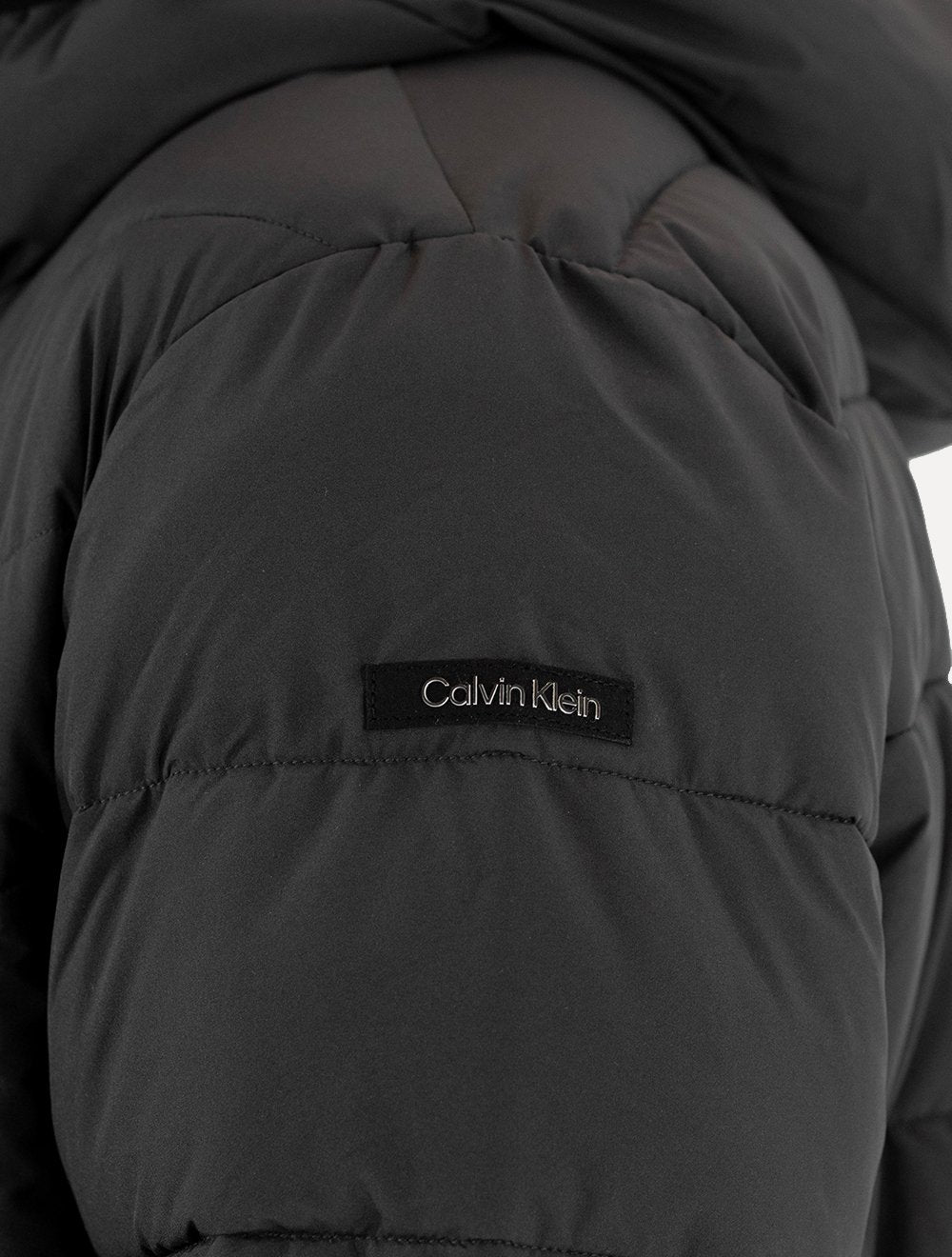 Jaqueta Calvin Klein Masculina Hoodie Matelassê Ziper Chumbo